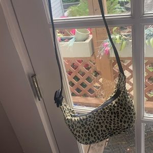 Baggu Leopard Print Crescent Bag